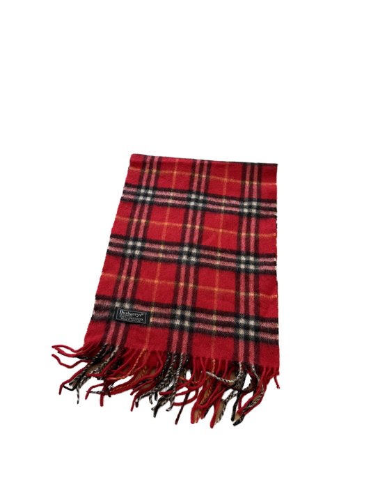 Burberry Schal 100% Lammwolle  Vintage – Rot