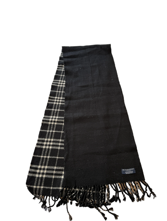 Burberry Schal 100% Kaschmir Vintage – Schwarz