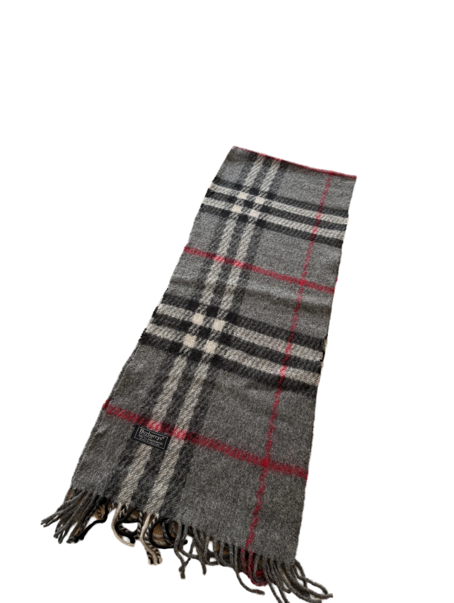 Burberry Schal 100% Lammwolle  Vintage – Grau