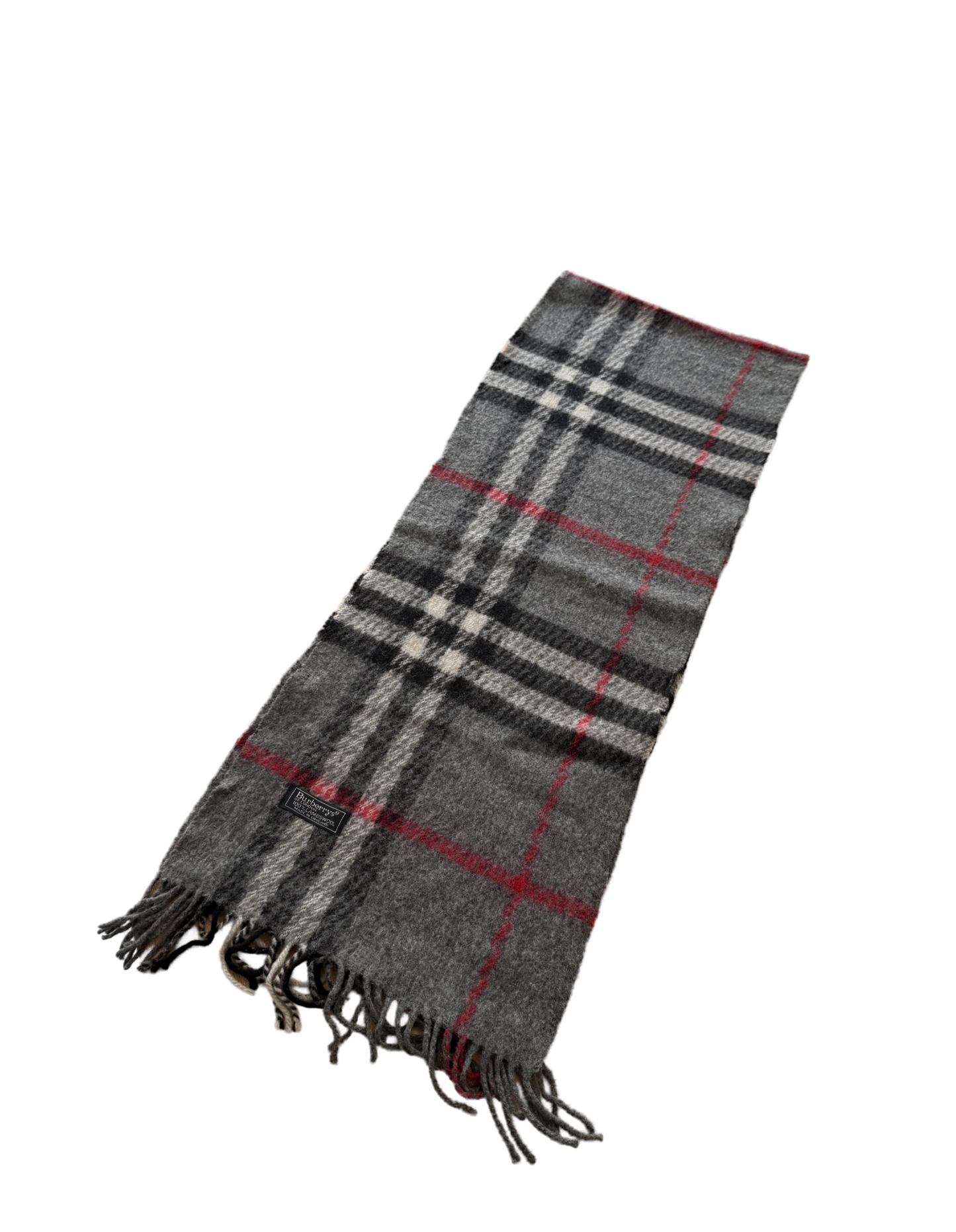 Burberry Schal 100% Lammwolle  Vintage – Grau