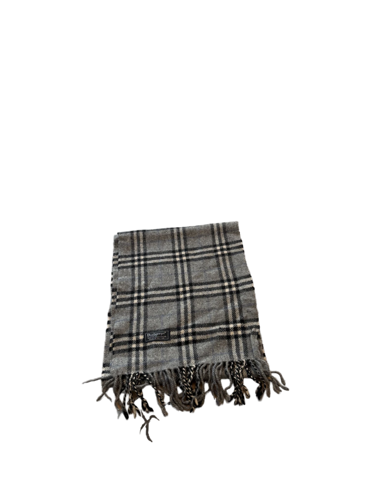 Burberry Schal 100% Lammwolle  Vintage – Grau