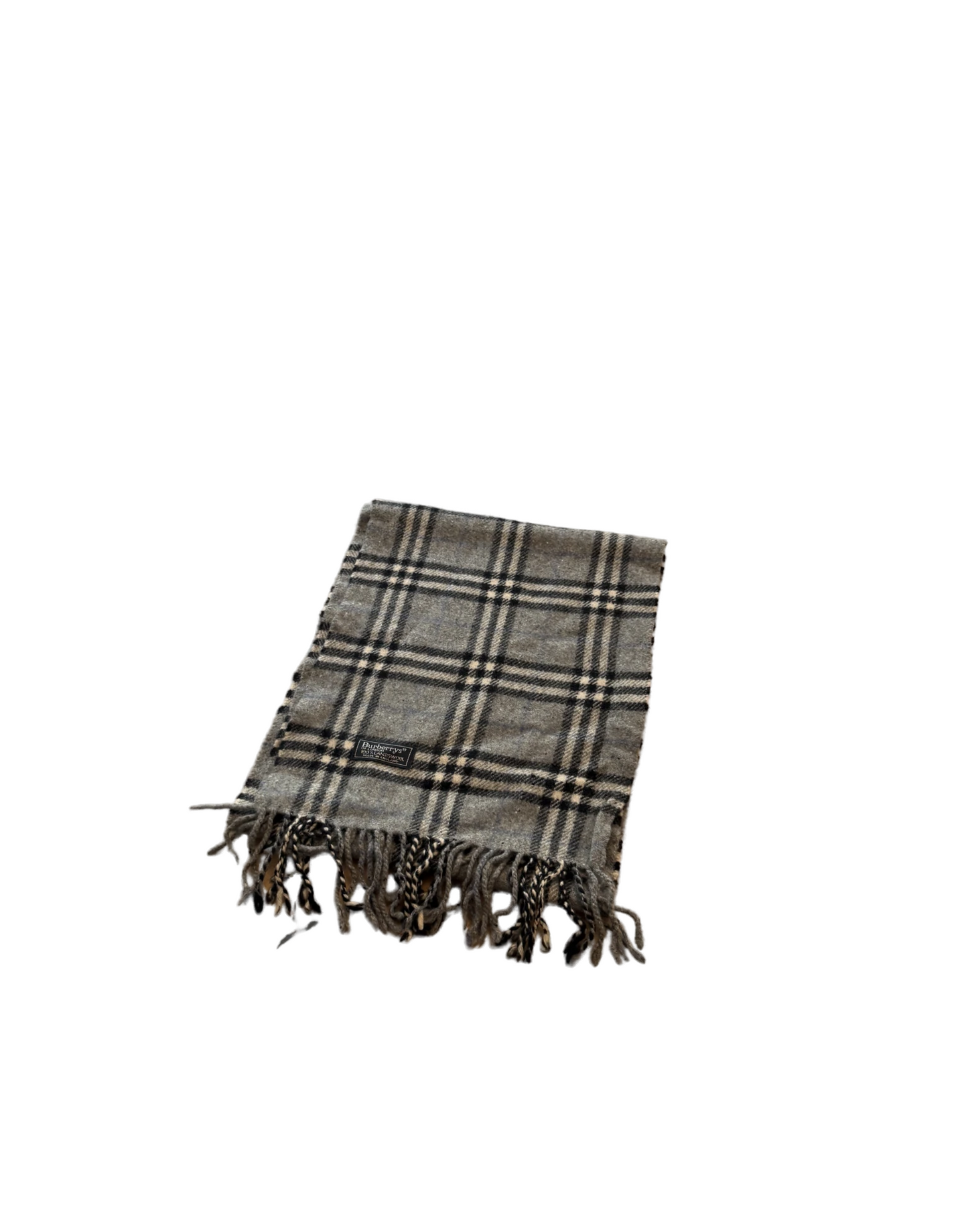 Burberry Schal 100% Lammwolle  Vintage – Grau