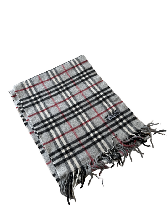Burberry Schal 100% Lammwolle  Vintage – Grau