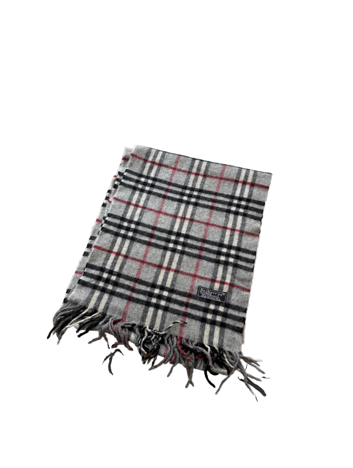 Burberry Schal 100% Lammwolle  Vintage – Grau