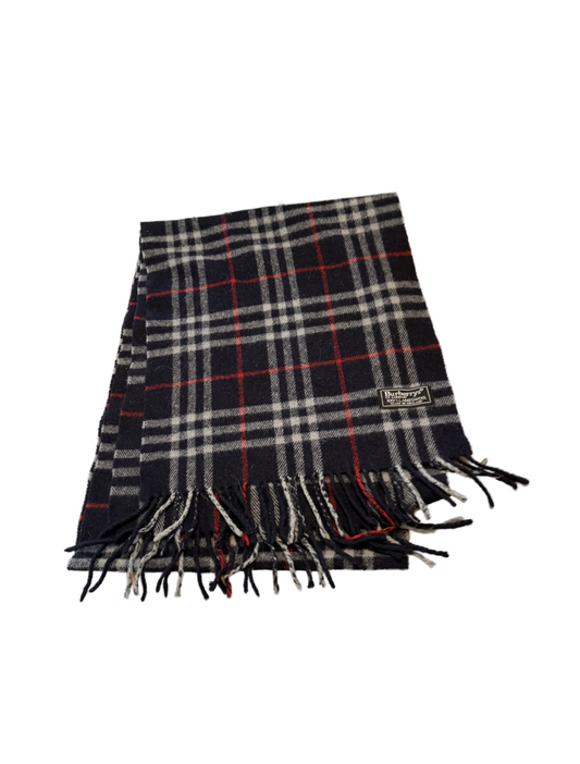 Burberry Schal 100% Lammwolle  Vintage – Dunkelblau