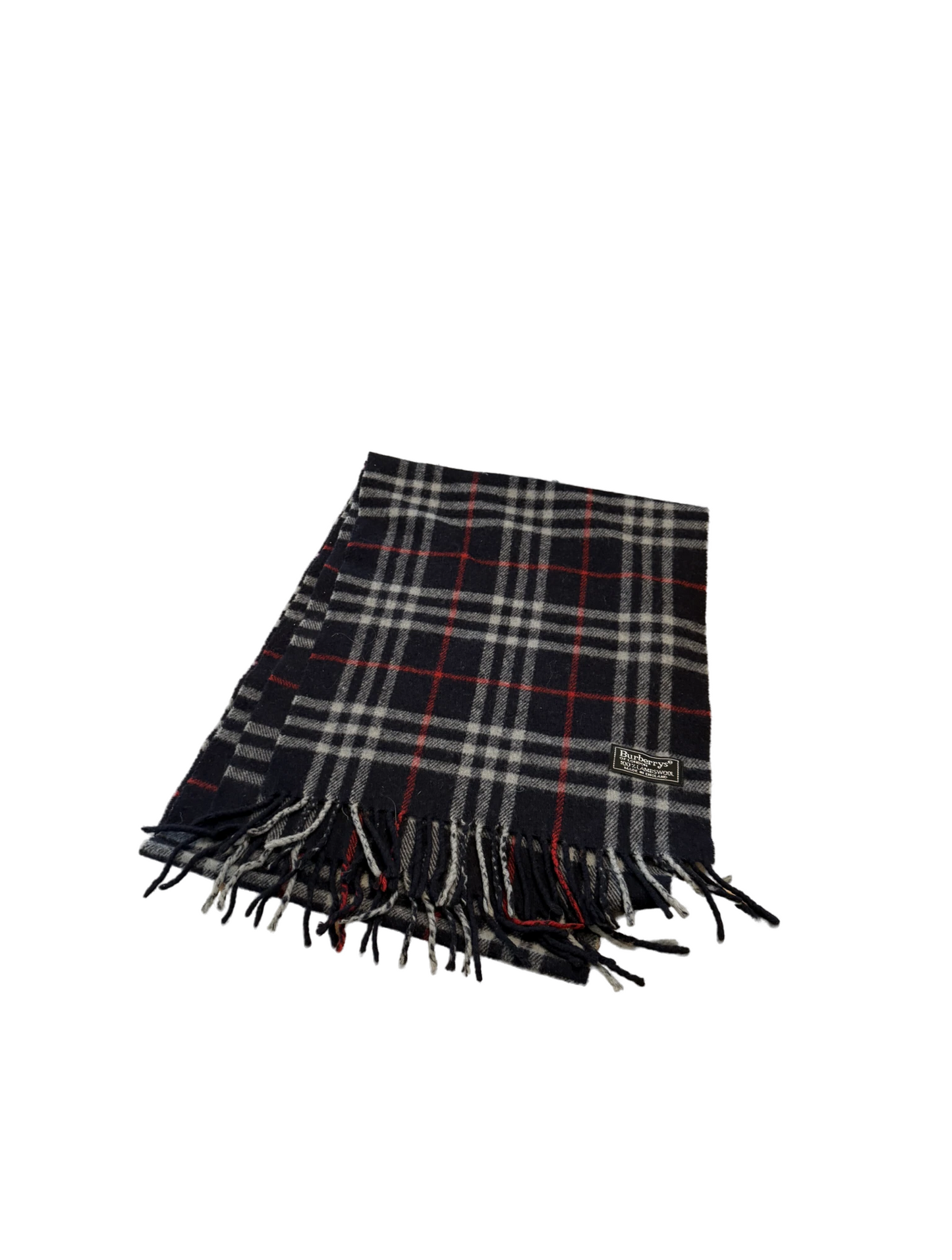 Burberry Schal 100% Lammwolle  Vintage – Dunkelblau