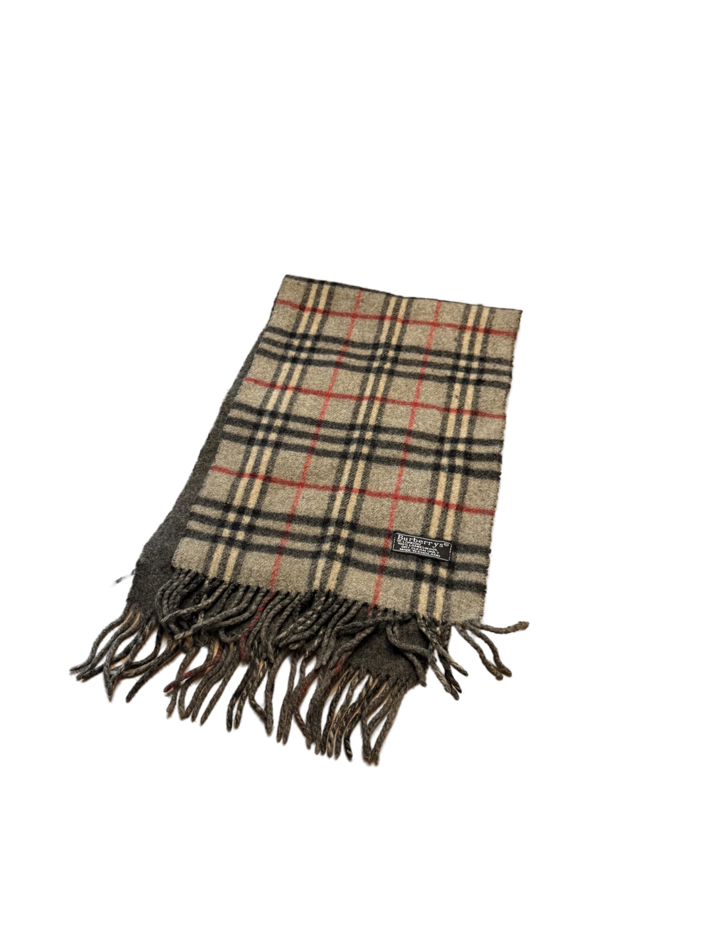 Burberry Schal 100% Lammwolle  Vintage – Grau