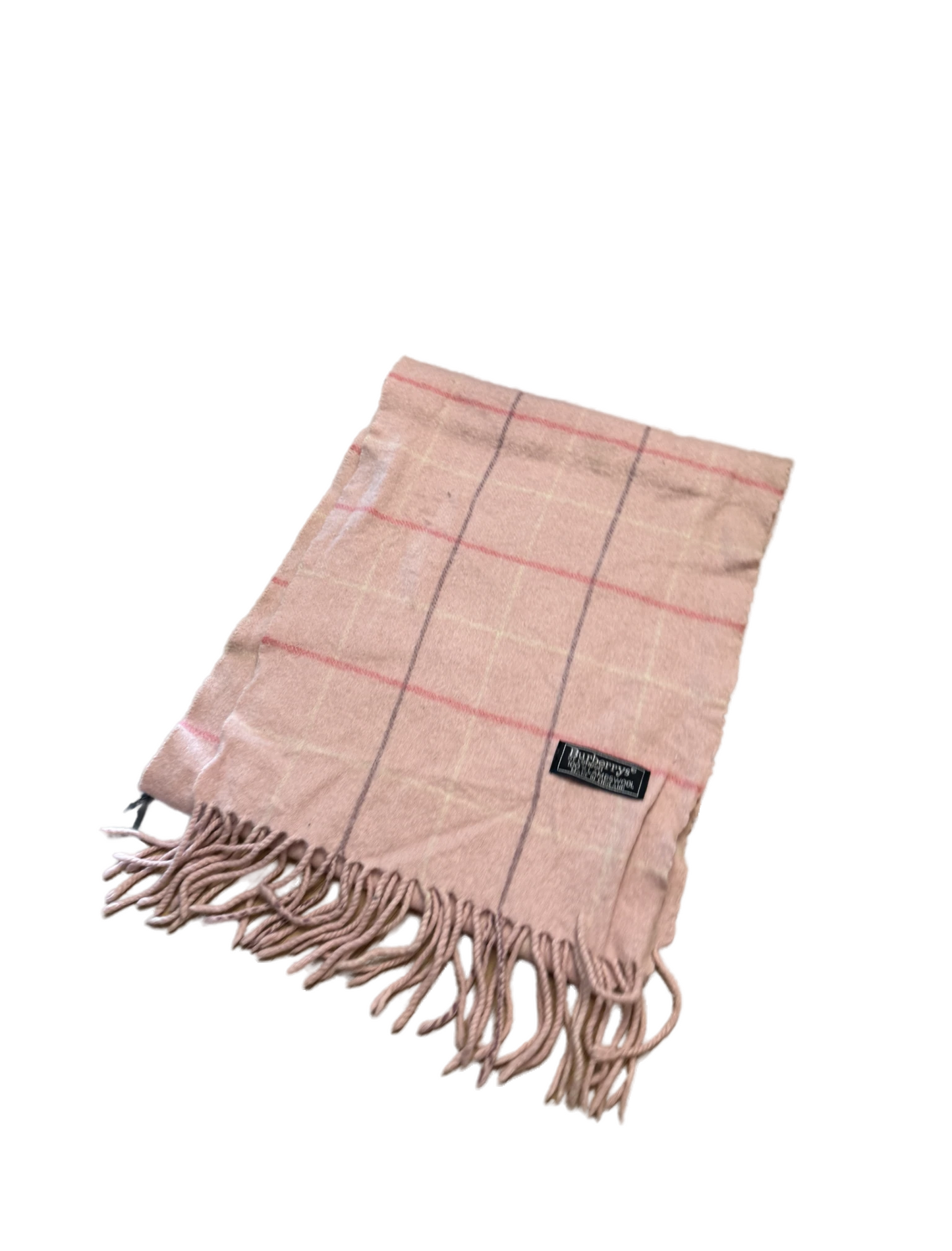 Burberry Schal 100% Lammwolle  Vintage – Rosa