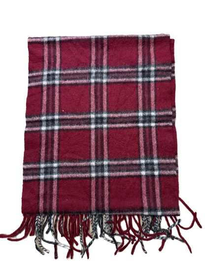 Burberry Schal 100% Lammwolle Vintage – Rot