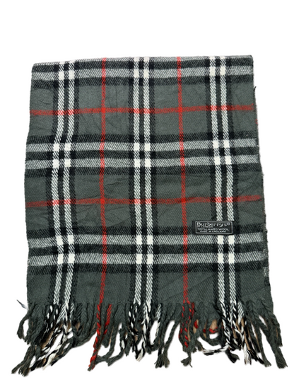 Burberry Schal 100% Lammwolle Vintage – Grau