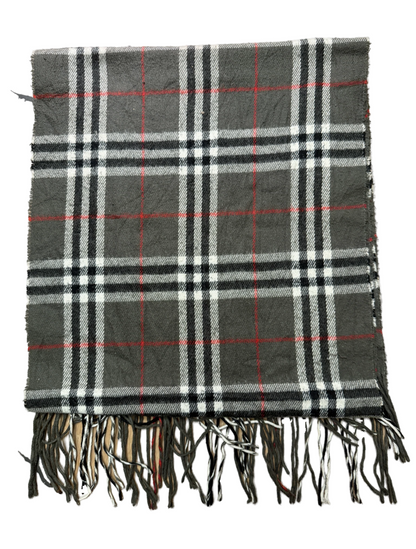 Burberry Schal 100% Lammwolle Vintage – Grau