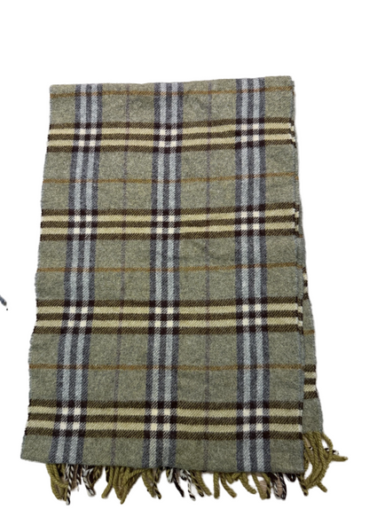 Burberry Schal 100% Lammwolle Vintage – Grün