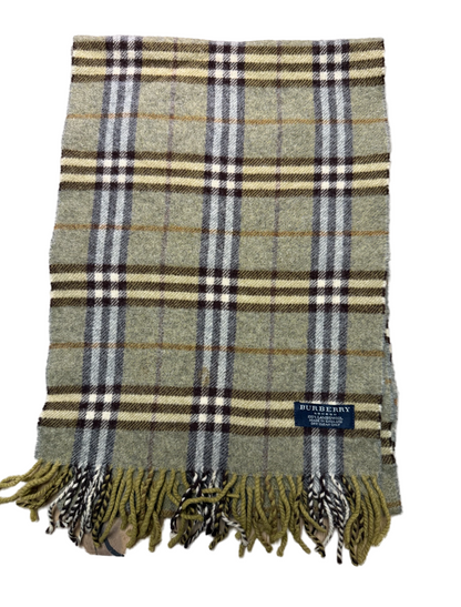 Burberry Schal 100% Lammwolle Vintage – Grün