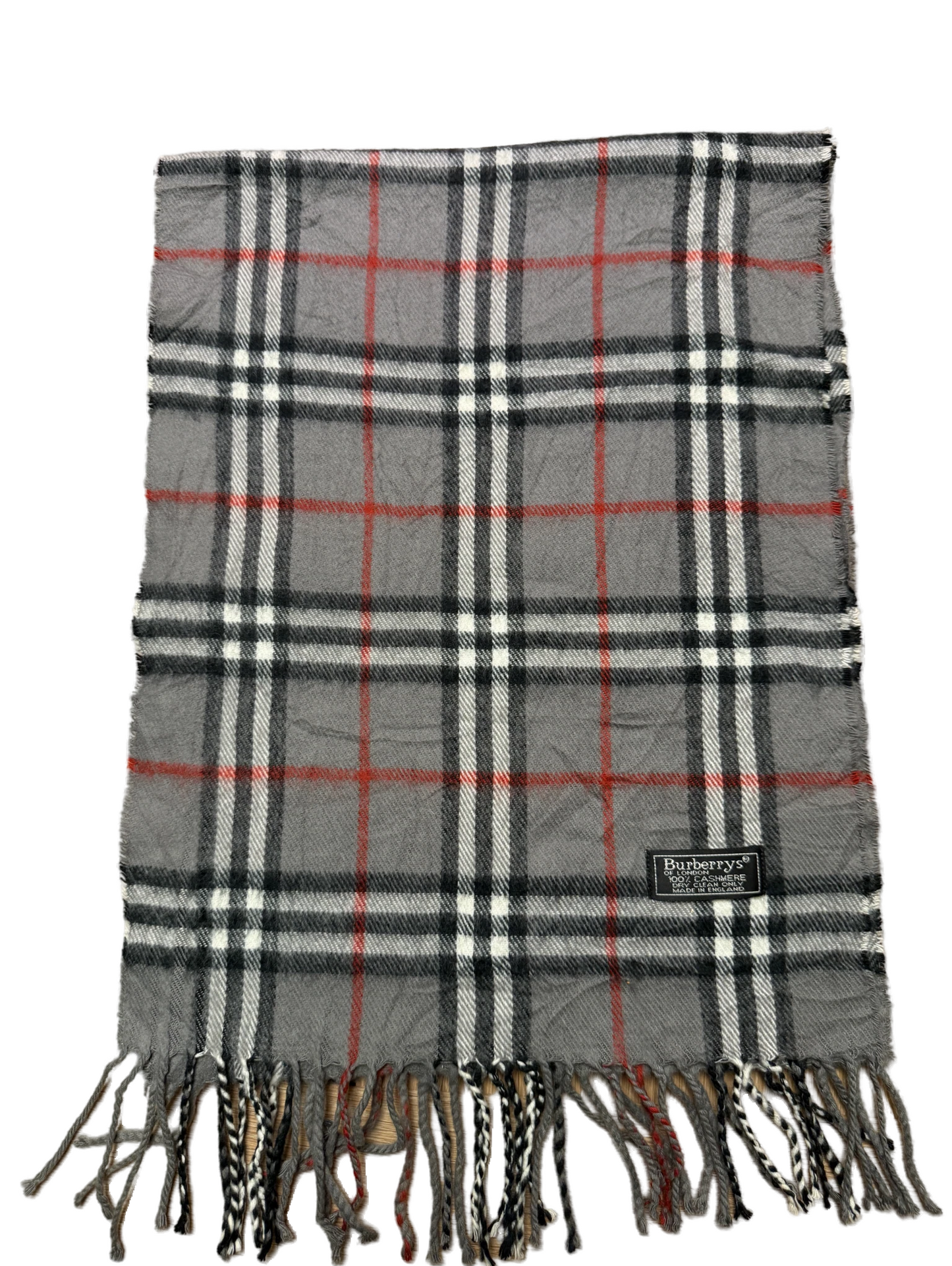 Burberry Schal 100% Kaschmir Vintage – Grau