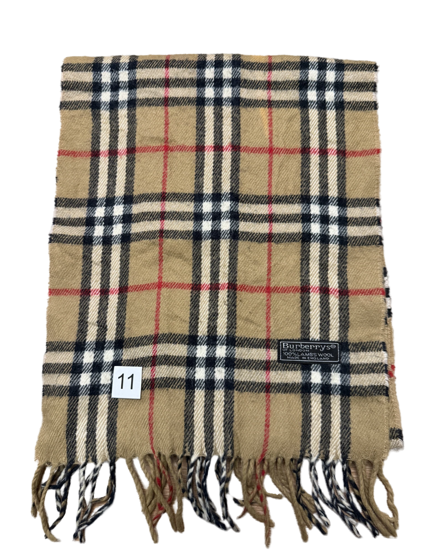 Burberry Schal 100% Lammwolle Vintage – Beige