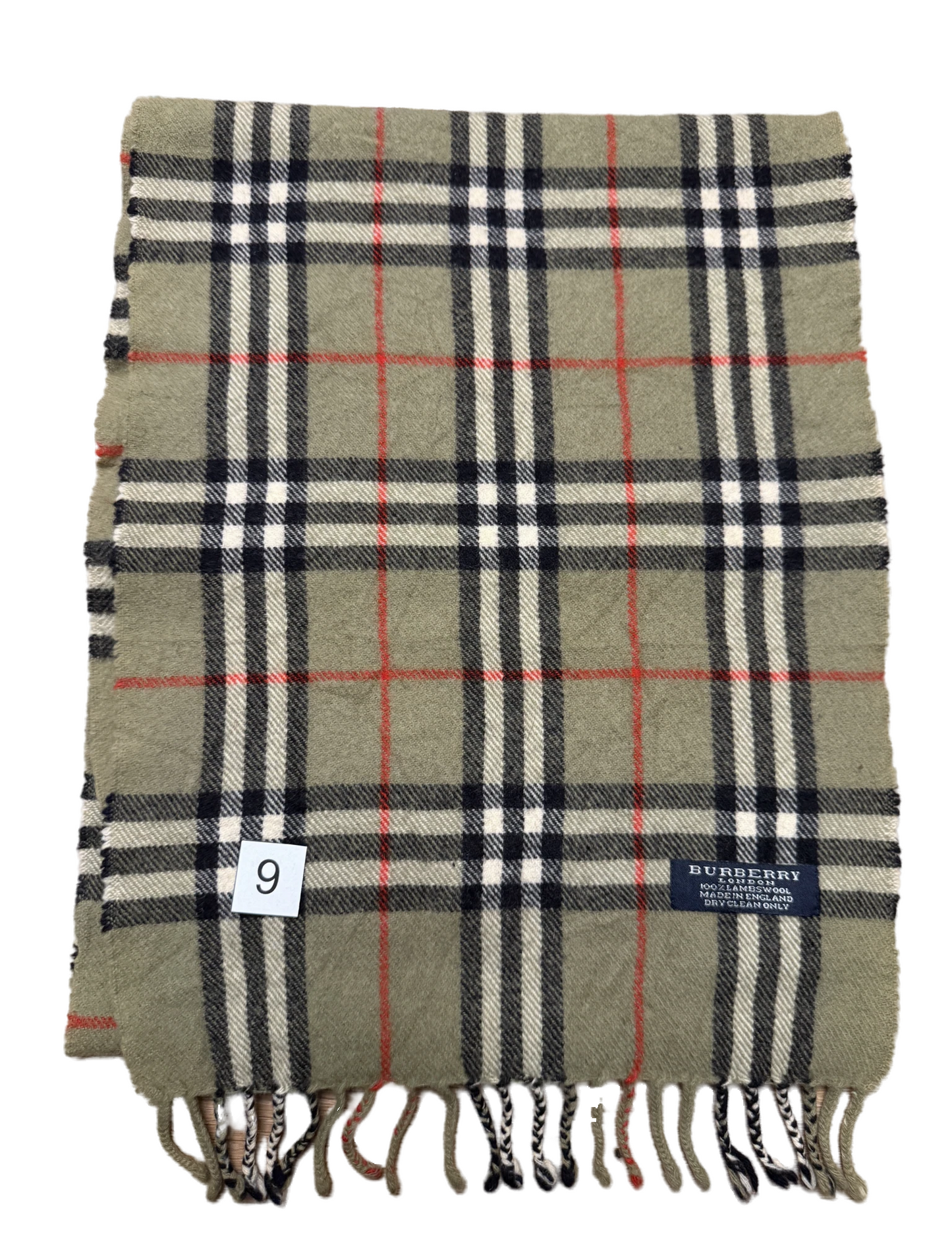 Burberry Schal 100% Lammwolle Vintage – Grau