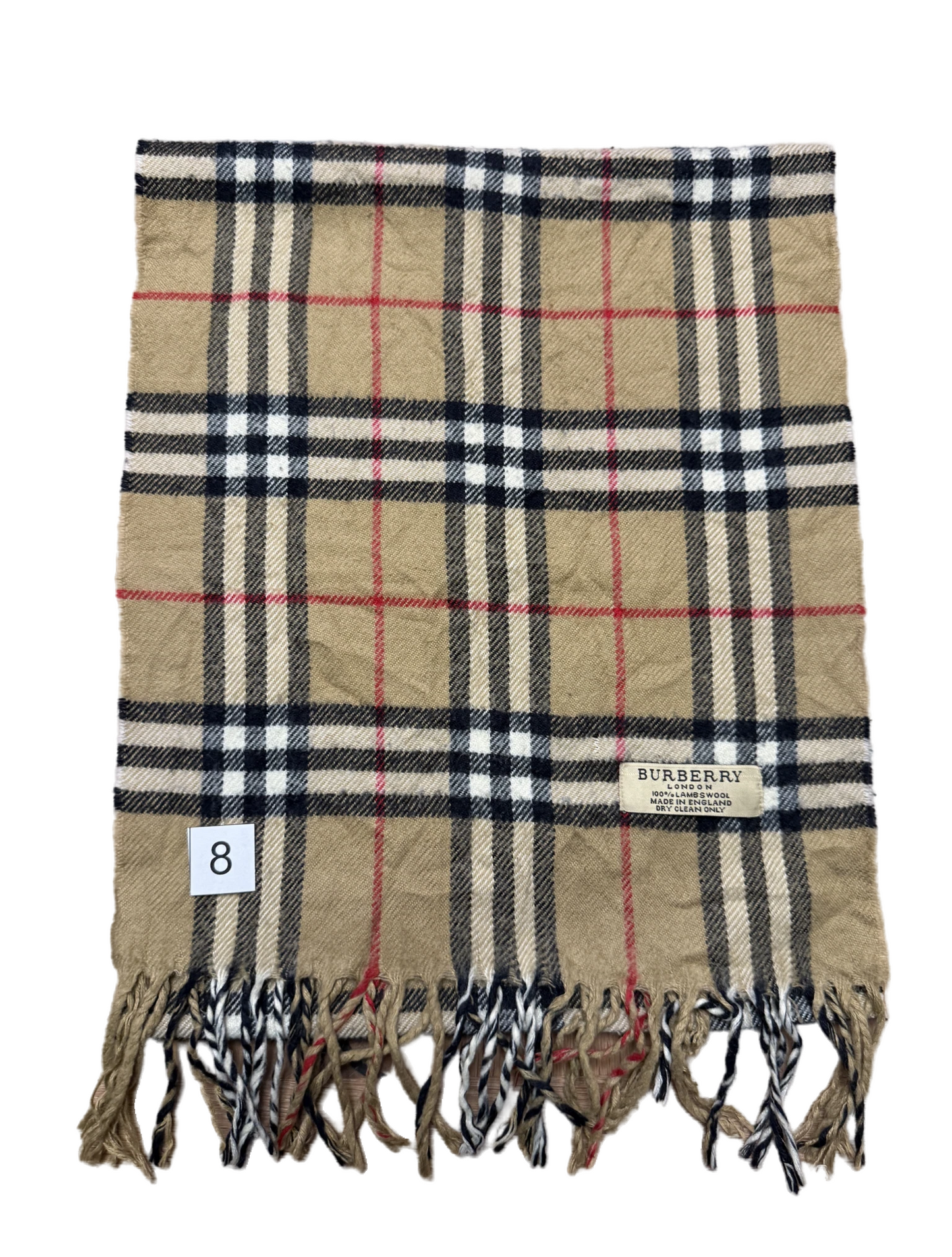 Burberry Schal 100% Lammwolle Vintage – Beige