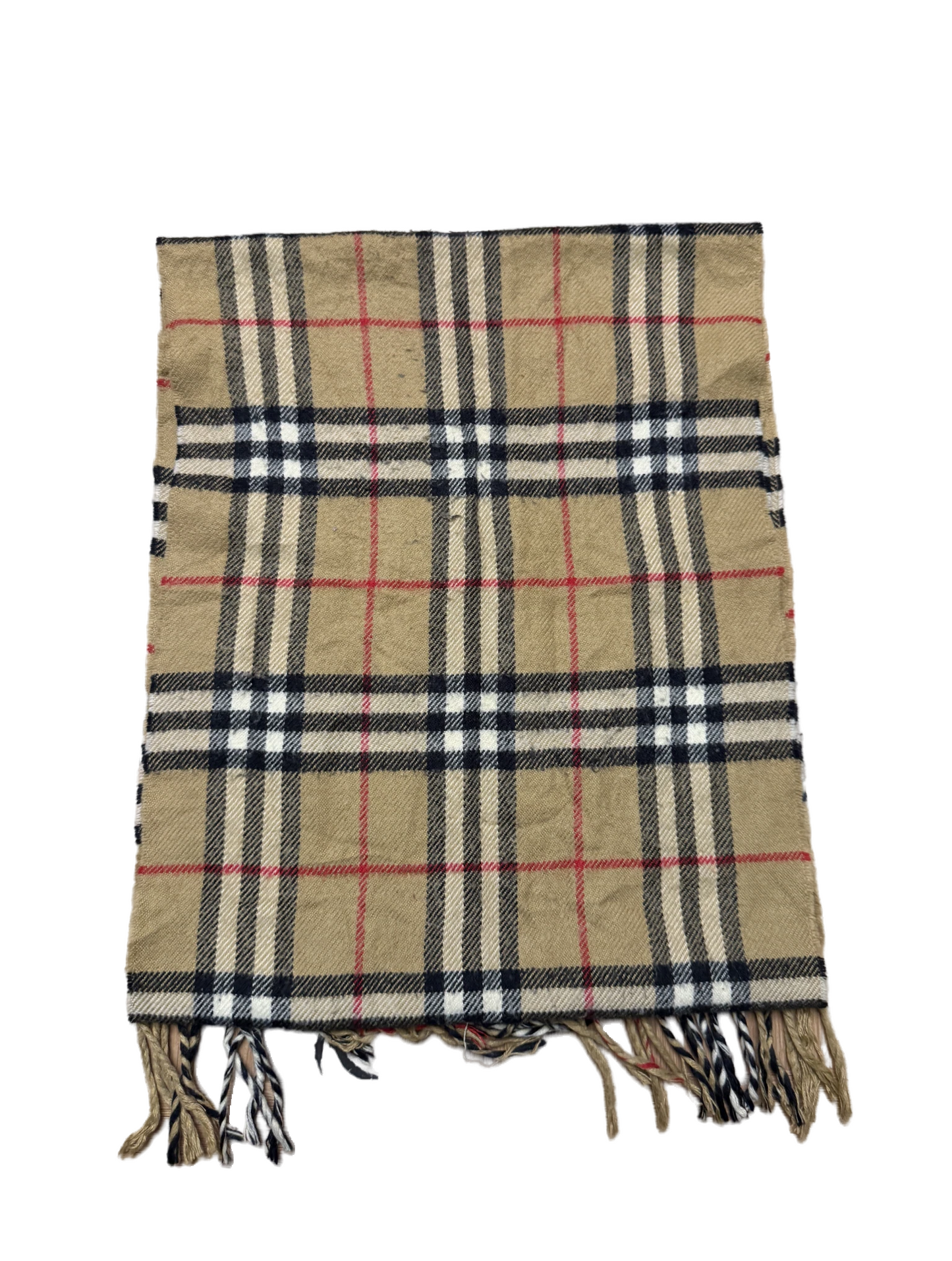 Burberry Schal 100% Lammwolle Vintage – Beige