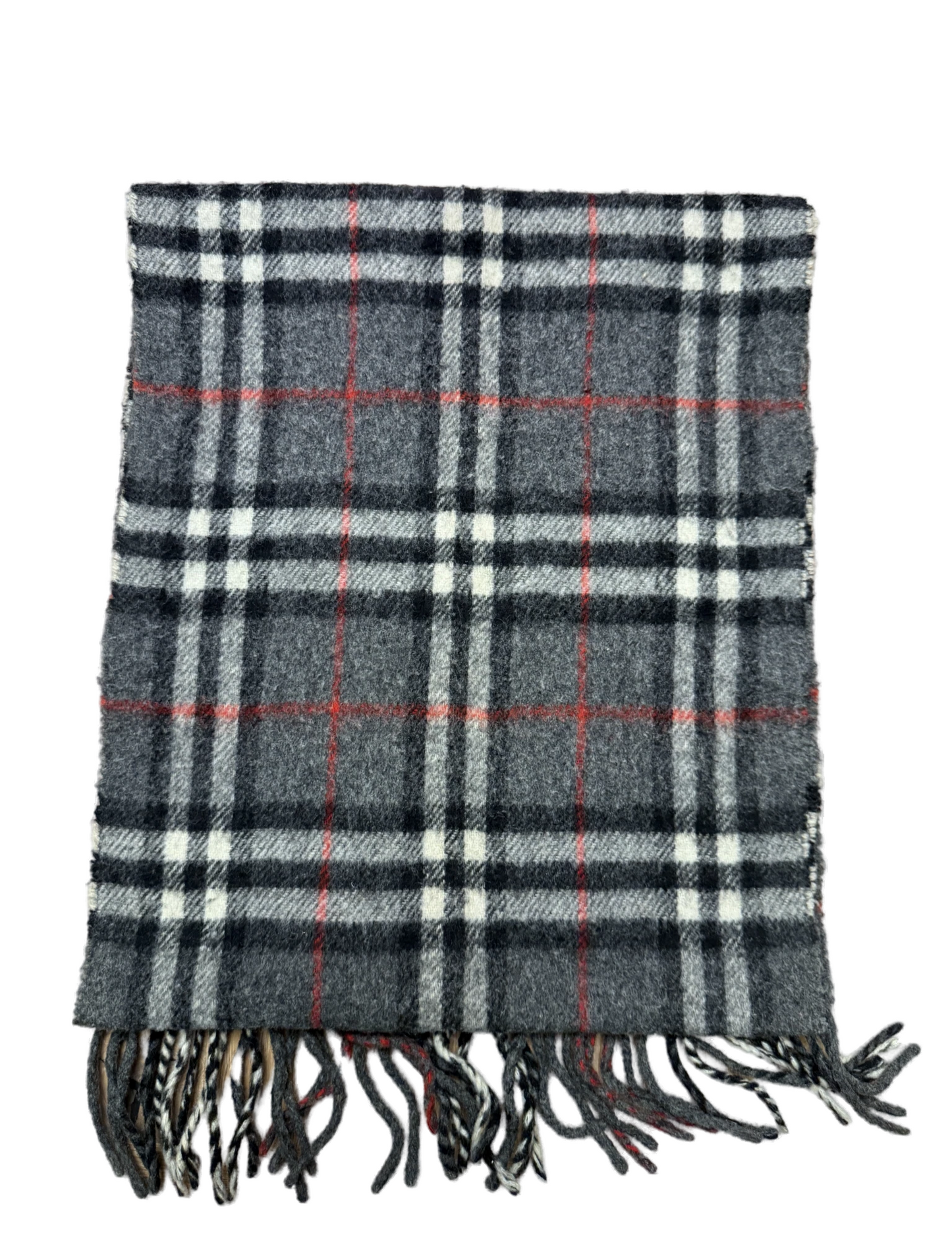 Burberry Schal 100% Lammwolle Vintage – Grau