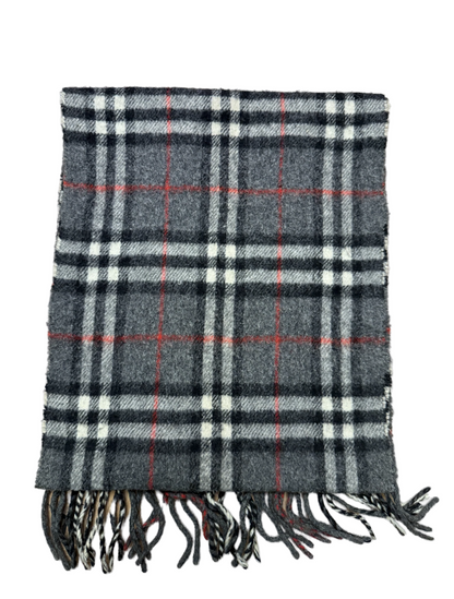 Burberry Schal 100% Lammwolle Vintage – Grau