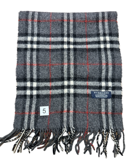 Burberry Schal 100% Lammwolle Vintage – Grau