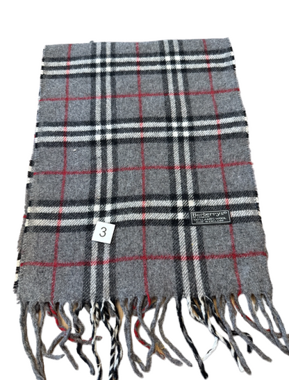 Burberry Schal 100% Lammwolle Vintage – Grau