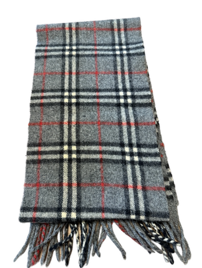 Burberry Schal 100% Lammwolle Vintage – Grau