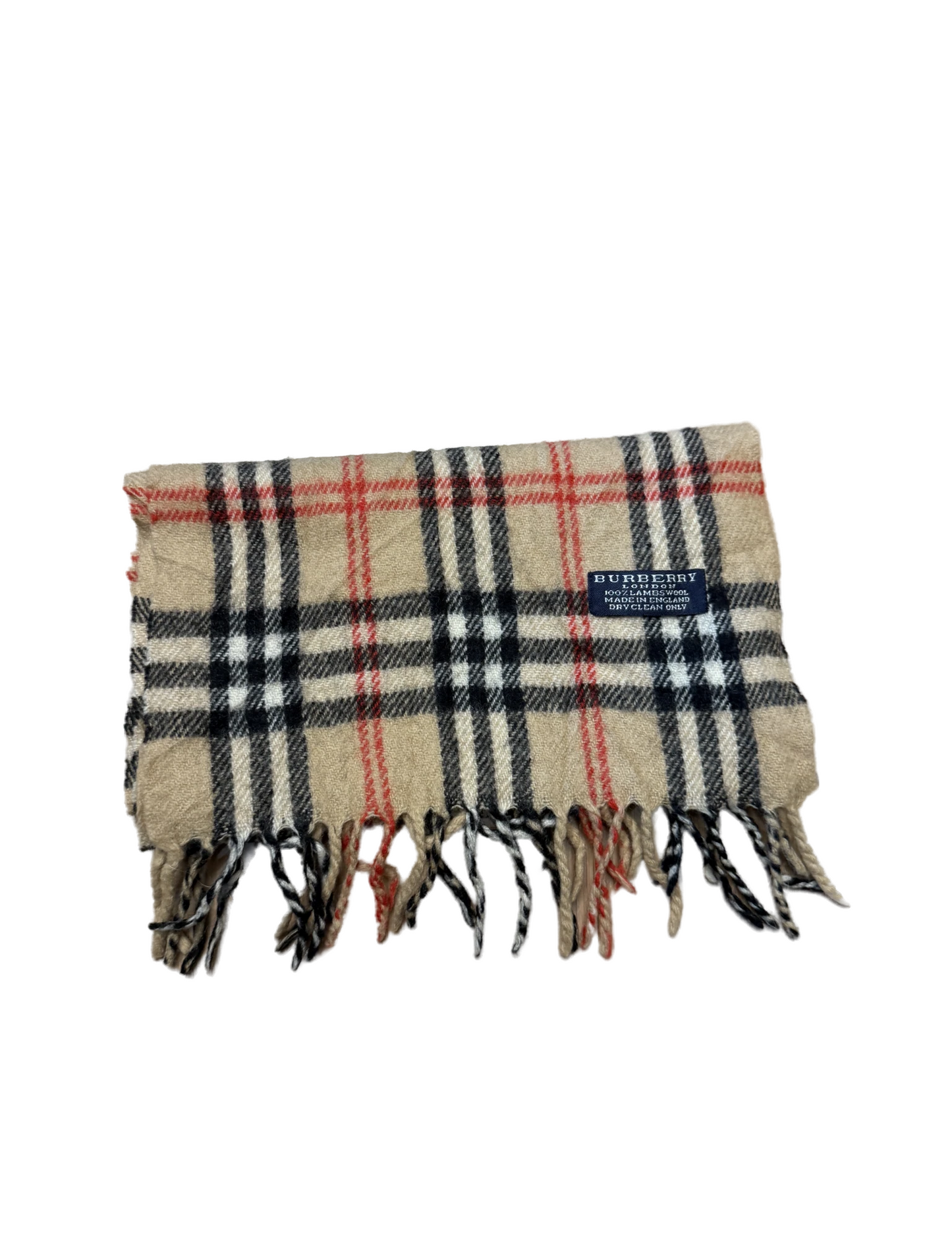 Burberry Schal 100% Lammwolle Vintage – Beige