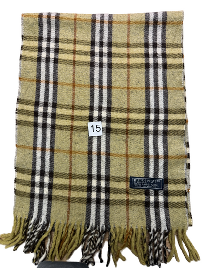 Burberry Schal 100% Lammwolle Vintage – Gelb