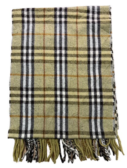 Burberry Schal 100% Lammwolle Vintage – Gelb