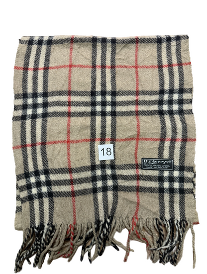 Burberry Schal 100% Lammwolle Vintage – Beige