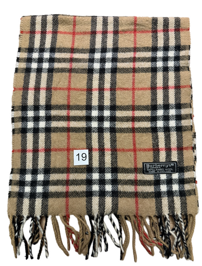 Burberry Schal 100% Lammwolle Vintage – Beige