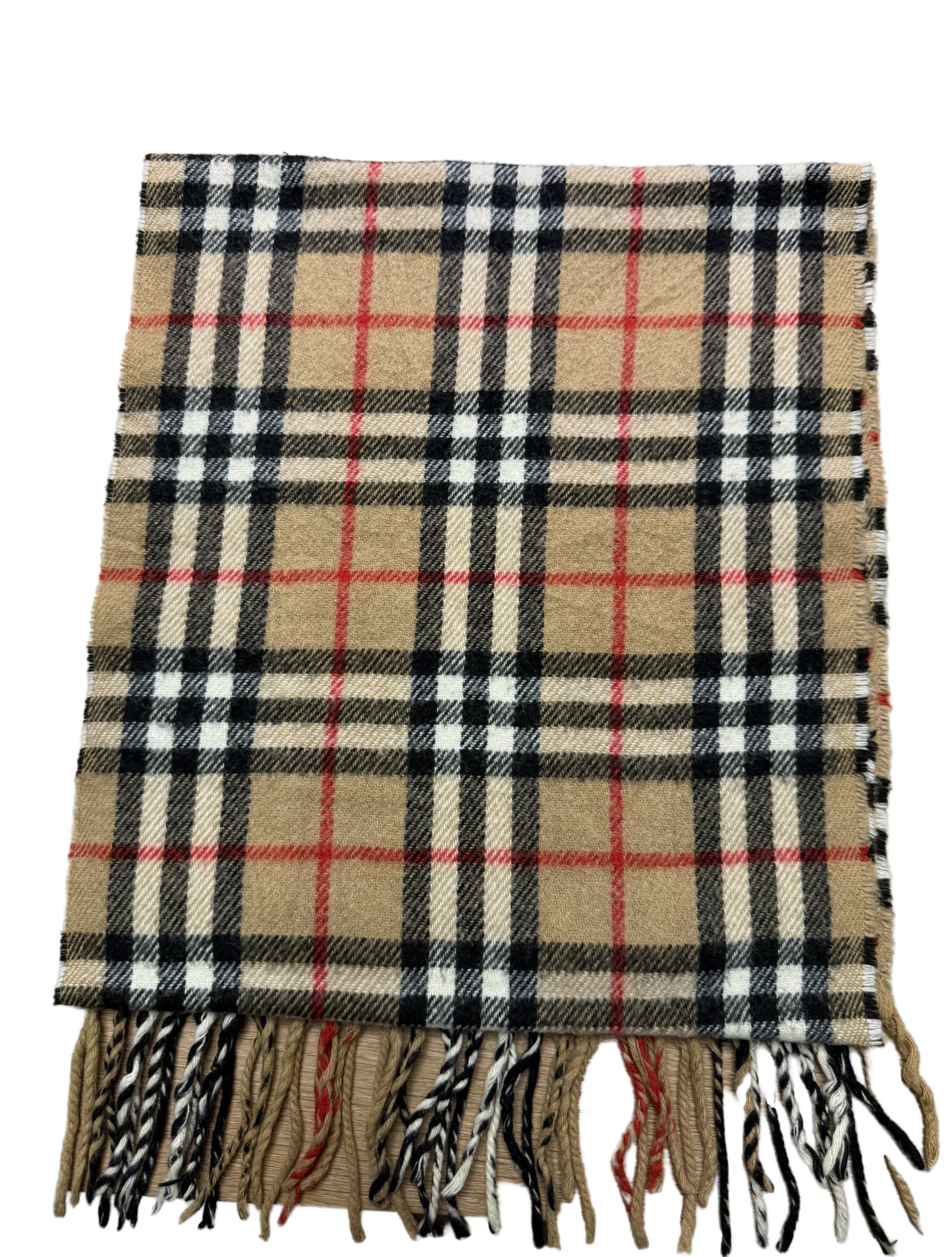 Burberry Schal 100% Lammwolle Vintage – Beige