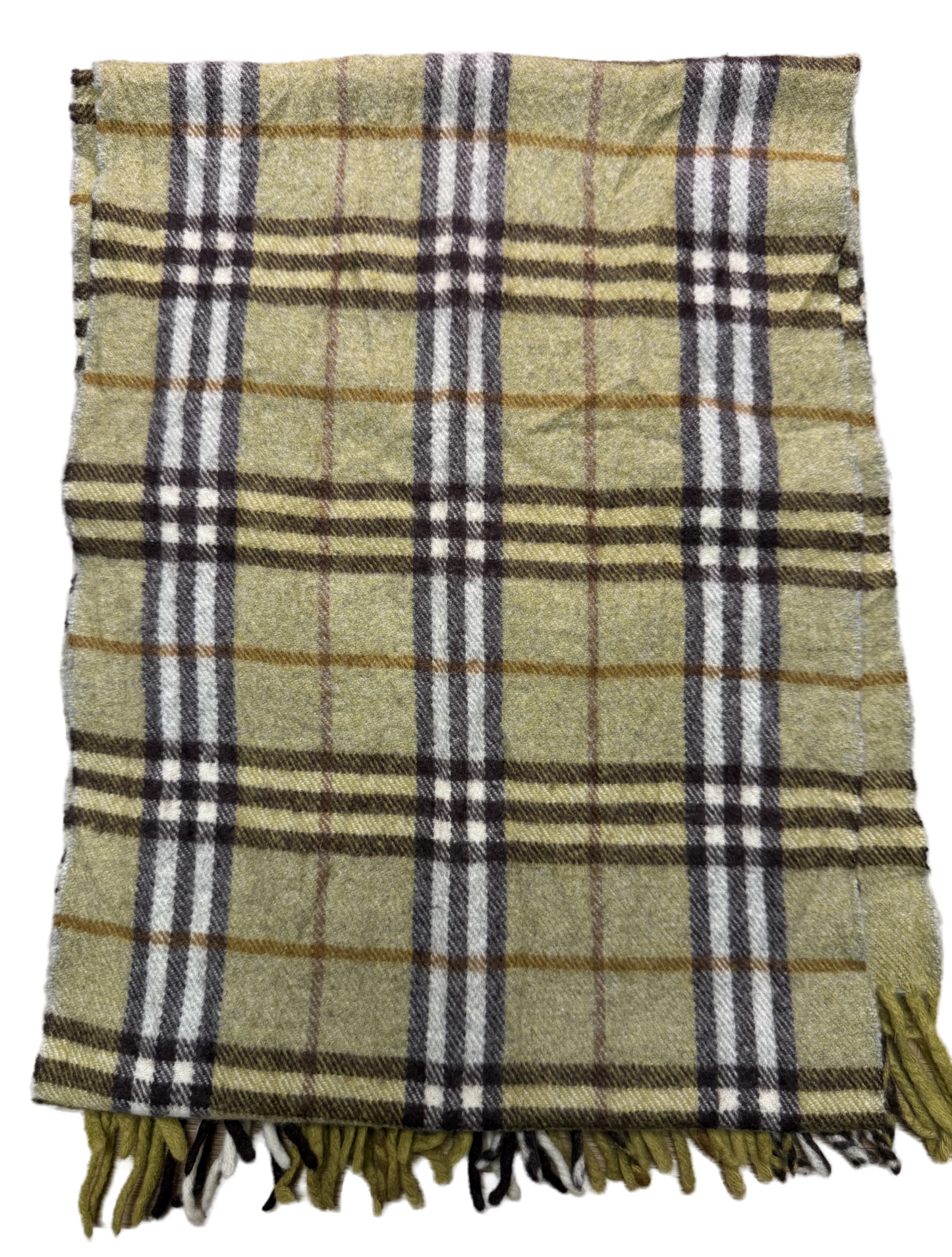 Burberry Schal 100% Lammwolle Vintage – Grün