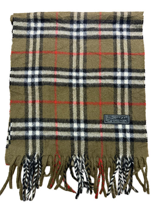 Burberry Schal 100% Lammwolle Vintage – Mokkabraun