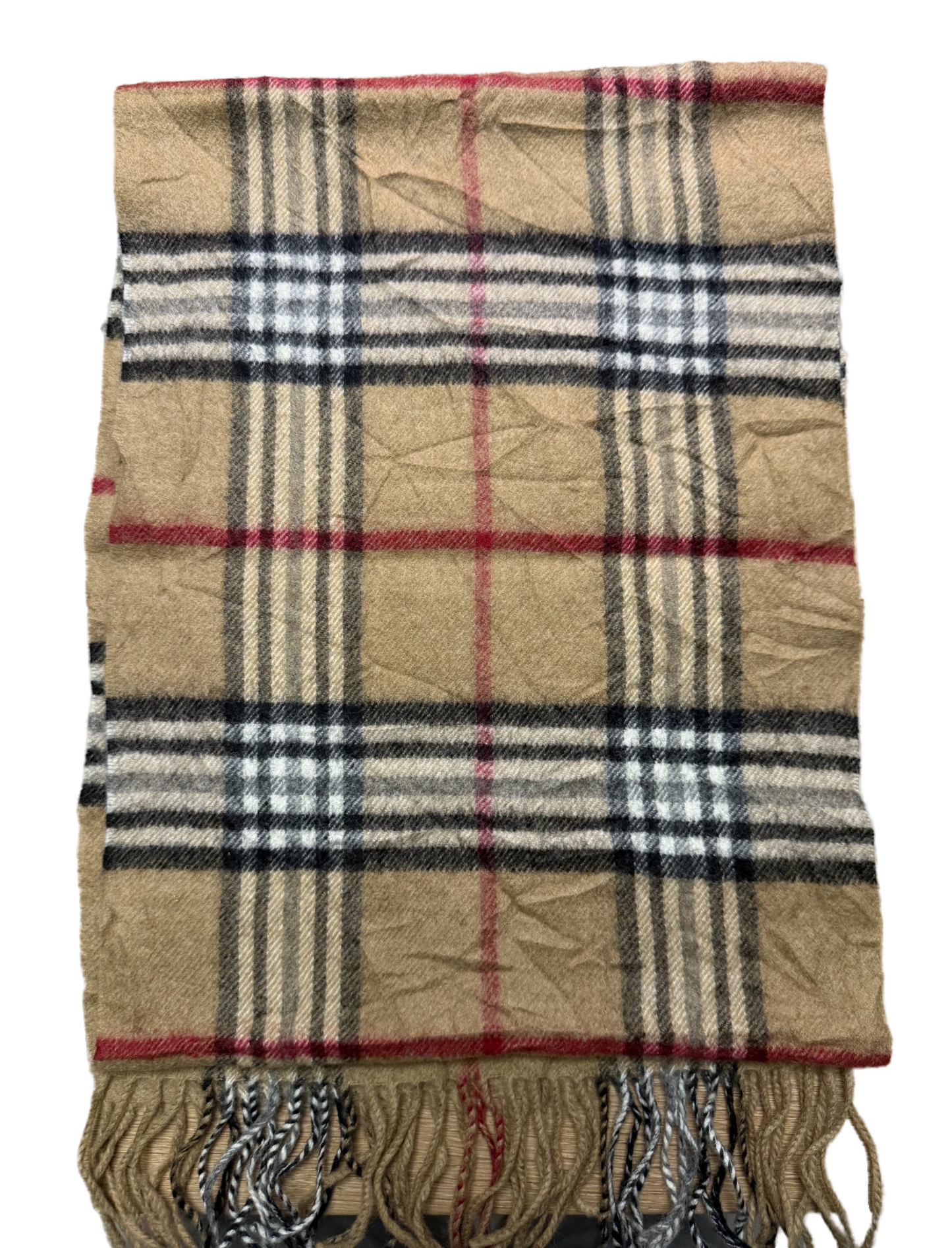 Burberry Schal 100% Lammwolle Vintage – Beige