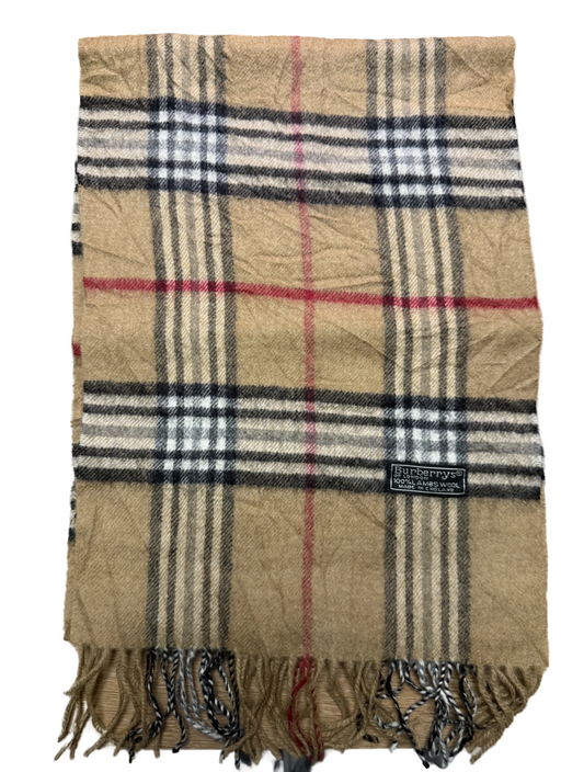 Burberry Schal 100% Lammwolle Vintage – Beige