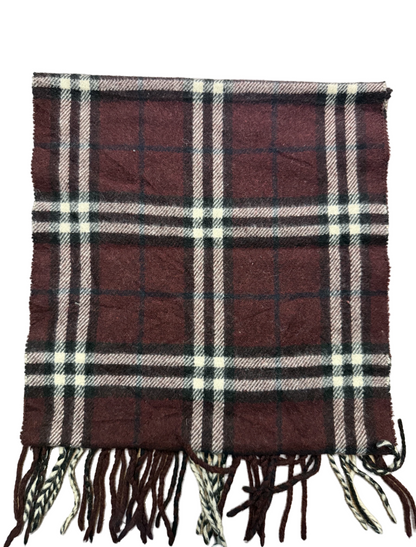 Burberry Schal 100% Lammwolle Vintage – Rot