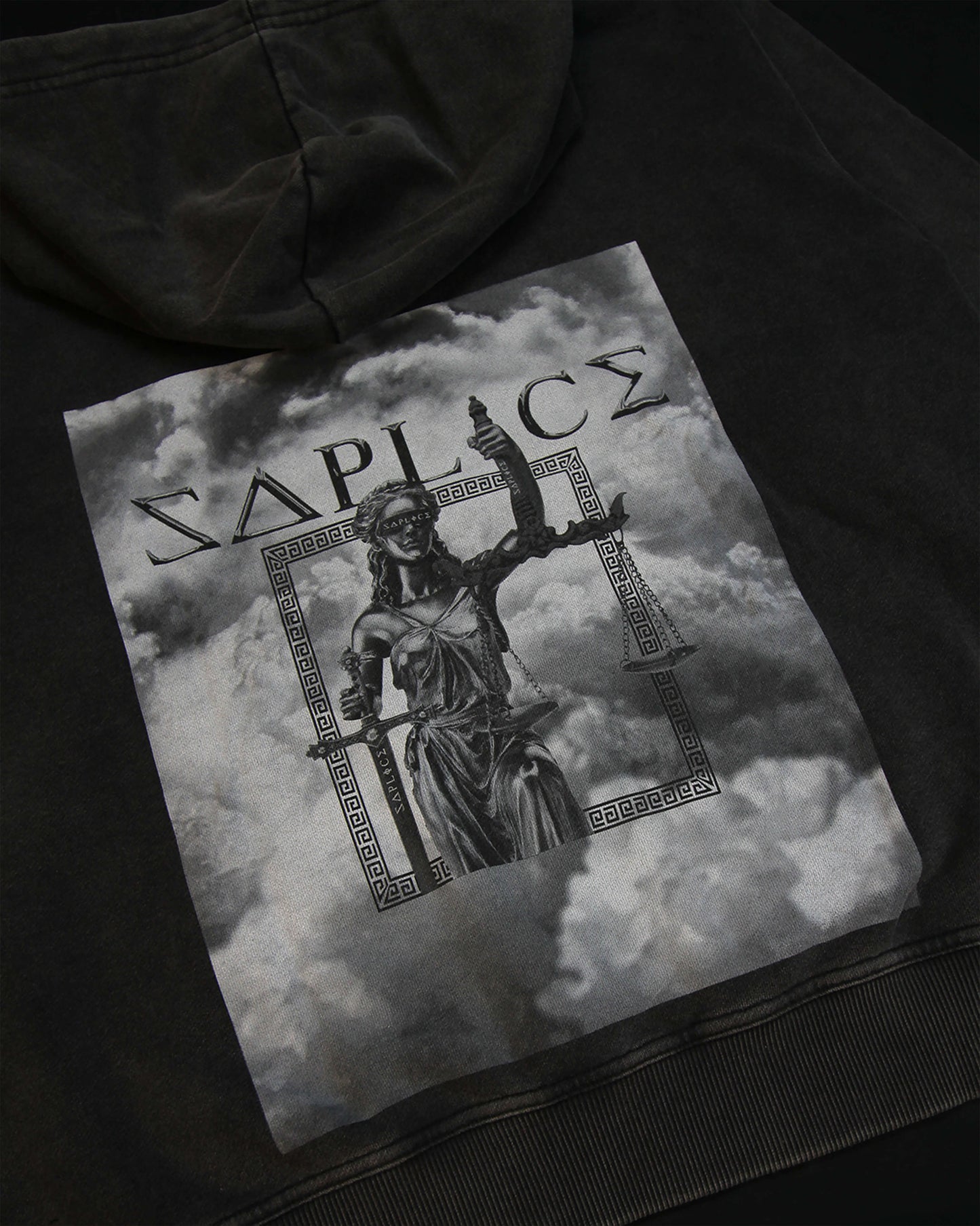 Saplice Oversized Hoodie Backprint - Grey
