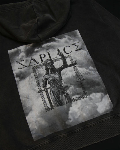Saplice Oversized Hoodie Backprint - Grey