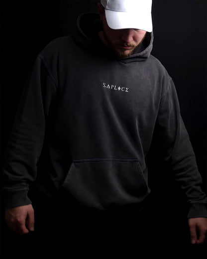 Saplice Oversized Hoodie Backprint - Grey